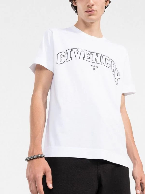 GVCH White College embroidery t-shirt - Styledistrict