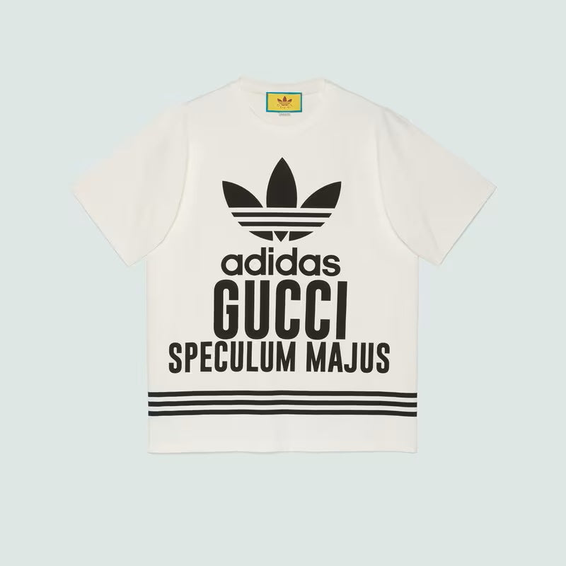 GUC x Ads White Cotton Jersey T-shirt - Styledistrict