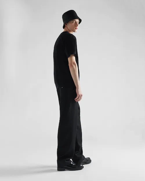 PRD studded-logo Black cotton T-shirt - Styledistrict