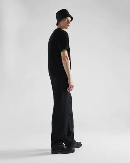 PRD studded-logo Black cotton T-shirt - Styledistrict