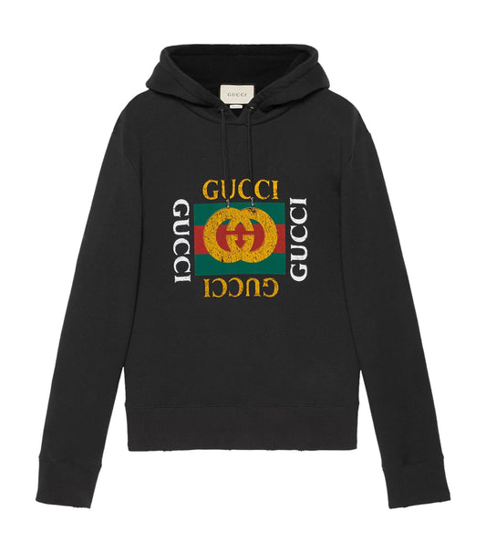Vintage Logo Black Hoodie